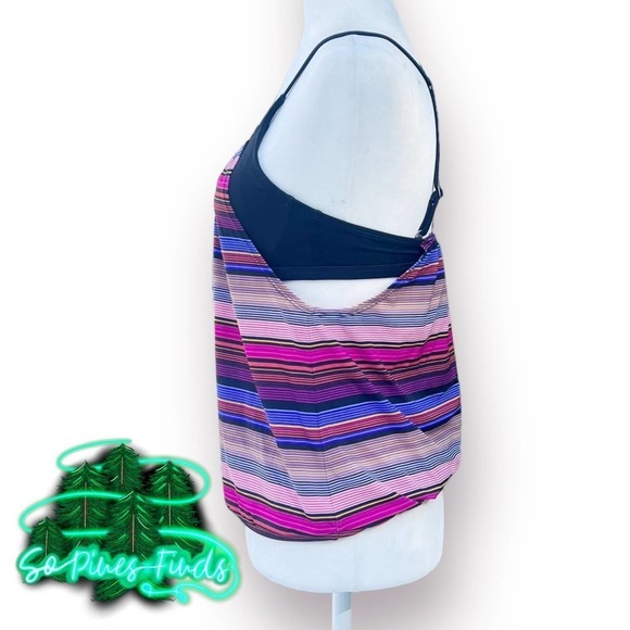 ATHLETA Stripe Tank Tankini Size 34 B 34 C - Picture 10 of 11